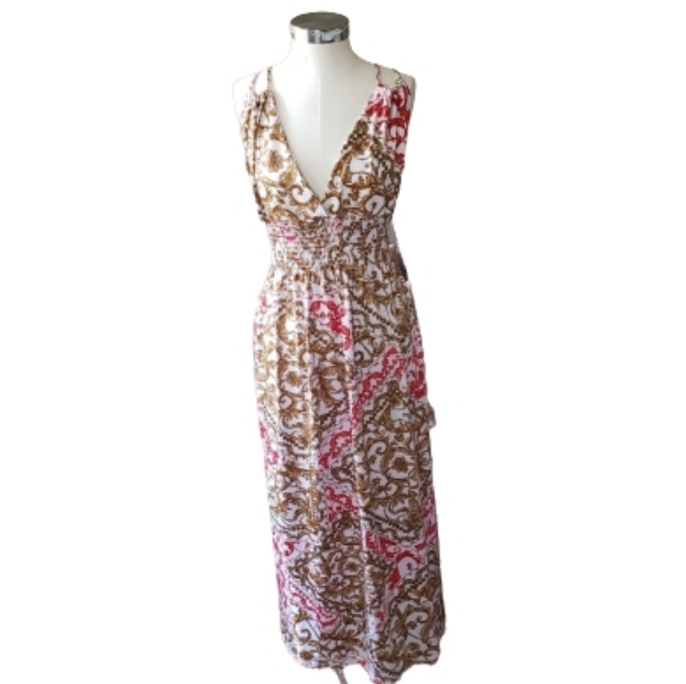 NWT Sleeveless Colorful Maxi Dress